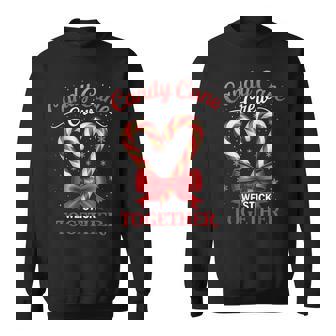 Candy Cane Crew We Stick Together Christmas Costume Xmas Sweatshirt - Thegiftio