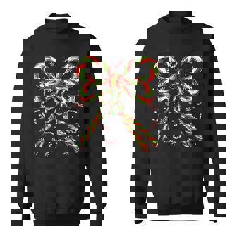 Candy Canes Bow Tie Hair Stylist Tools Christmas Baker Lover Sweatshirt - Thegiftio