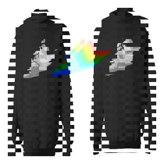 Canoeing Kayaking Paddling Rainbow Yakker Kayaker Sweatshirt Unisex | Mazezy