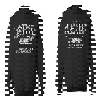 Cape Cod Massachusetts MA Vintage Sports Established Sweatshirt Unisex | Mazezy