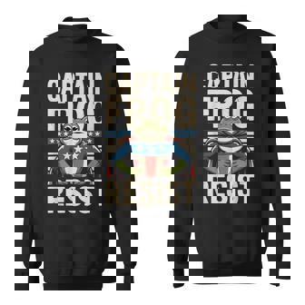 Captain Frog Resist Portland Protest Portland Frog Activist Sweatshirt Unisex | Mazezy