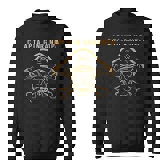 Captain Grandpa Pirate Skull Pirate Grandpa Sweatshirt Unisex | Mazezy