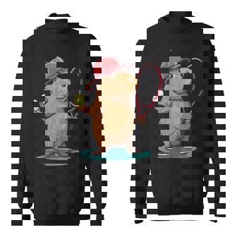 Capybara Amusant Portant Une Casquette De Joueur De Tennis Sweater e - Cadeauxyz