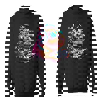 Capybara Lustigeideospiele Gamer Gaming Capybara Zocken Sweatshirt - Seseable