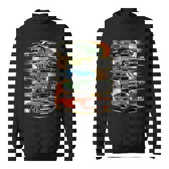 Car Madness Muscle Cars Hotrods And Classic Cars Vintage Sweatshirt Unisex | Mazezy