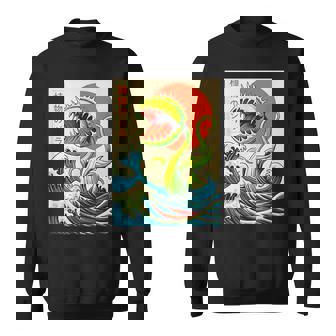 Carnivorous Plant Venus Fly Trap Japanese Ukiyoe Grand Wave Sweatshirt Unisex | Mazezy