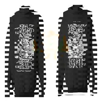 Cat Cowboy Western Country Saying Animal Kiss My Grits Sweatshirt Unisex | Mazezy