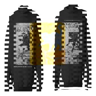 Cat No Kings Sunflowers Van Gogh Black Cat No Kings Sweatshirt | Mazezy