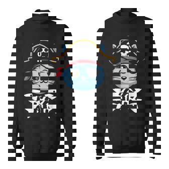 Cat Pirate Skeleton Freeboater Boating Boat Captain Pirate Sweatshirt Unisex | Mazezy