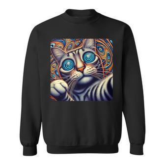 Cat Trippy Selfie Weirdcore Nerd Photography Tank Top Sweatshirt Unisex | Mazezy