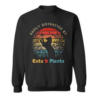 Cats And Plants Kitten Cat Owner Cat Lover Cat Parent Sweatshirt | Seseable UK