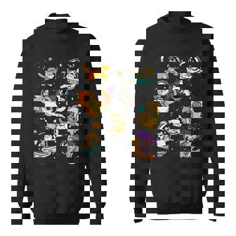 Cats In Space Galaxy Cat Astronaut Cats Kitten Space Sweatshirt - Monsterry