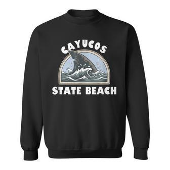 Cayucos State Beach California Shark Fin Vacation Souvenir Sweatshirt Unisex | Mazezy
