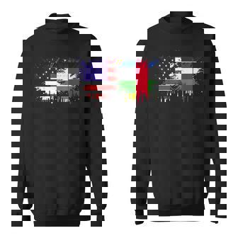 Central African Republic & USA Together Sweatshirt Unisex | Mazezy