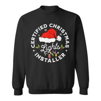 Certified Christmas Lights Installer Couples Matching Sweatshirt - Thegiftio UK