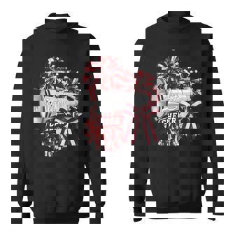 Cheer Aunt Auntie Bow Sport Cheerleader Cheerleading Maroon Sweatshirt Unisex | Mazezy