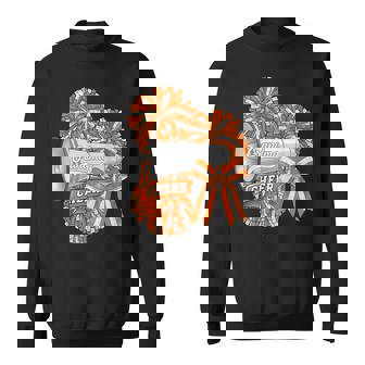 Cheer G-Ma Grandma Bow Sport Cheerleader Cheerleading Orange Sweatshirt Unisex | Mazezy