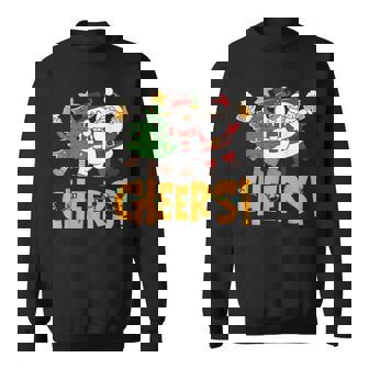 Cheers Santa Drinking Beer Christmas Friends Squad Sweatshirt - Monsterry