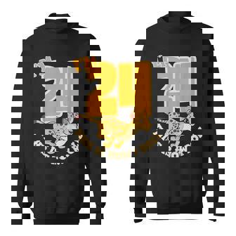 Cheetah 24th Birthday Party Jungle Safari Wild Cat Wildlife Sweatshirt Unisex | Mazezy