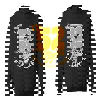 Cheetah 52nd Birthday Party Jungle Safari Wild Cat Wildlife Sweatshirt Unisex | Mazezy