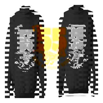 Cheetah 55th Birthday Party Jungle Safari Wild Cat Wildlife Sweatshirt Unisex | Mazezy