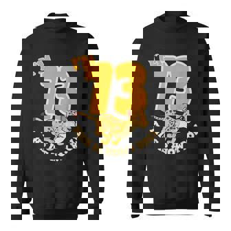 Cheetah 73rd Birthday Party Jungle Safari Wild Cat Wildlife Sweatshirt Unisex | Mazezy