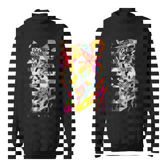 Cheetah Geometric Sweatshirt | Mazezy