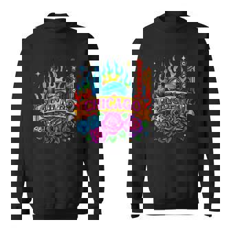 Chicago Rainbow City Retro Tattoo Aesthetic Sweatshirt Unisex | Mazezy