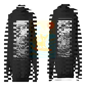 Chihuahua Surfing Japanese Wave Sweatshirt | Seseable FR