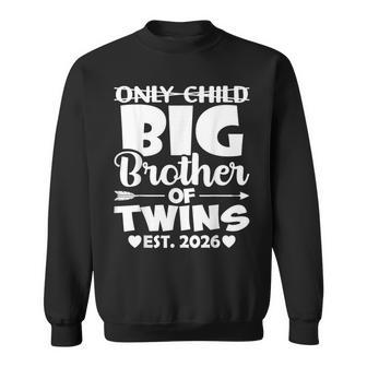 Only Child Big Brother Of Twins 2026 Baby Announcement Sweatshirt - Thegiftio UK
