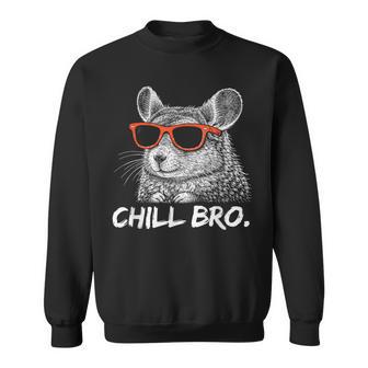 Chill Bruh – Lustiger Chinchilla Mitonnenbrille Sweatshirt - Seseable