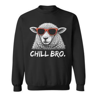 Chill Bruh – Lustigerchaf Mitonnenbrille Sweatshirt - Seseable