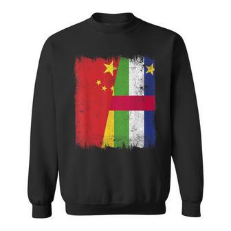 China Central African Republic Half Flag Chinese CAR Roots Sweatshirt Unisex | Mazezy