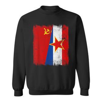 China Yugoslavia Half Flag Chinese Yugoslavian Heritage Sweatshirt Unisex | Mazezy