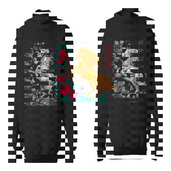Chinese New Year 2026 Year Of The Horse Floral Decorations Sweatshirt Unisex | Mazezy