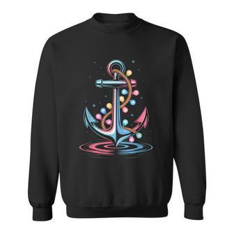 Christma Lights Boating Sailing Cruise Holiday Nautical Vibe Sweatshirt - Thegiftio UK