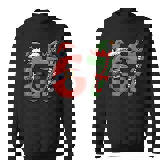 Christmas 67 Meme 67 Santa Elf Six Seven Sweatshirt - Seseable