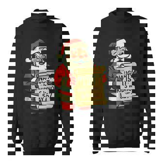 Christmas 67 Santa Naughty List 6 7 For Teachers Or Parents Sweatshirt | Seseable FR