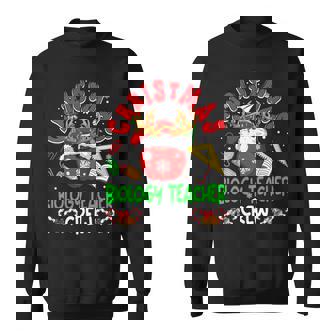 Christmas Biology Teacher Crew Santa Reindeer Job Tools Sweatshirt Unisex | Mazezy