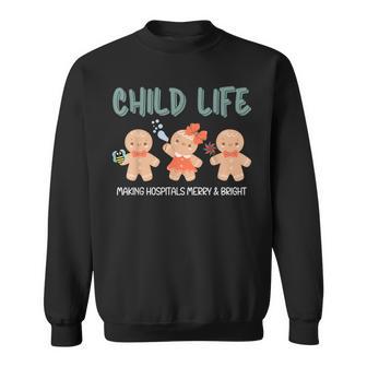 Christmas Child Life Specialist Gingerbread CLS CCLS Therapy Sweatshirt Unisex | Mazezy