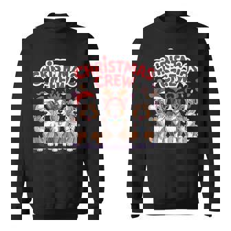 Christmas Crew Xmas Puppy Dog Christmas Australian Shepherd Sweatshirt Unisex | Mazezy