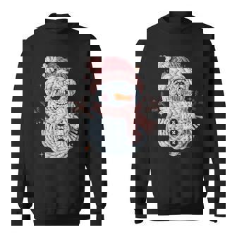 Christmas Crochet Faux Yarn Crochet Snowman Sweatshirt | Seseable UK