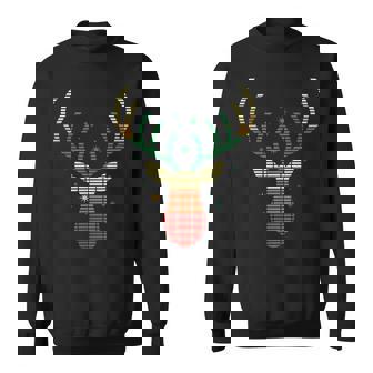 Christmas EDM Deer Head Equalizer Retro Music Festival Rave Sweatshirt Unisex | Mazezy