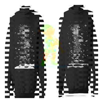 Christmas Elf Playing Clarinet Music Band Xmas Tank Top Sweatshirt Unisex | Mazezy