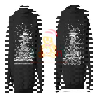 Christmas Gamer Gingerbread Xmas Gaming Men Boy Kids Sweatshirt Unisex | Mazezy