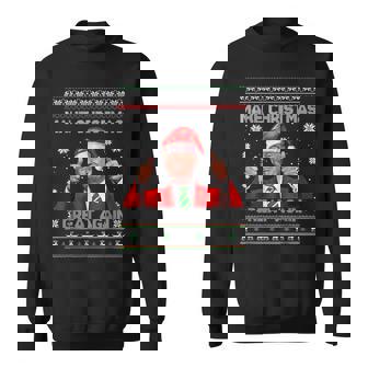 Make Christmas Great Again Xmas Trump Pajamas Ugly Sweatshirt - Monsterry