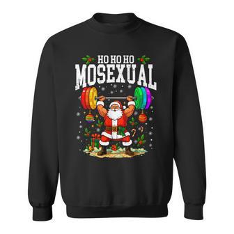 Christmas Ho Ho Ho Mosexual Gay Santa LGBT Pun Pride Sweatshirt Unisex | Mazezy