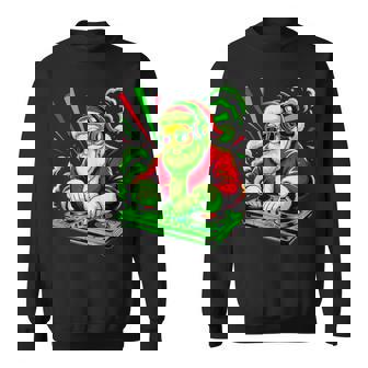 Christmas House Music Festival Santa Dj Techno Rave Edm Xmas Sweatshirt - Thegiftio