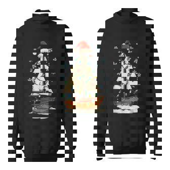 Christmas Lights Wrapped On Cute Sailboat Lover Travel Sweatshirt | Seseable FR