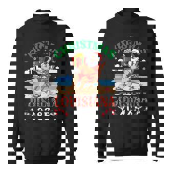 Christmas In Louisiana 2025 Santa Beach Lounge Holiday Vibes Sweatshirt - Thegiftio